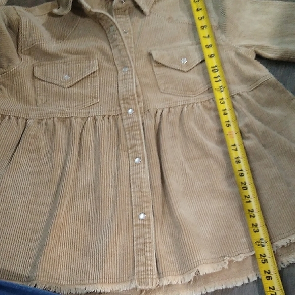 Entro Women's Tan Corduroy Jacket Oversized Retro Size S - Picture 11 of 12